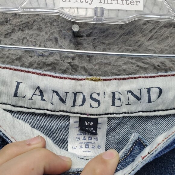 Lands End Jeans Womens Size 18W Blue Vintage Classic Fit Cotton Denim *Read* - Picture 2 of 13